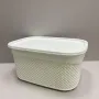 Кошик з кришкою 33х24х16,5 см 9 л Ucsan Plastik М-1164 білий