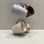 Набор кераминых чашек на металлической стойке Heart 4 шт 350 мл S&T 021-04-09