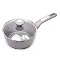Ковш алюминиевый с стеклянной крышкой 1,65 л 18 см Kamille KM-4280