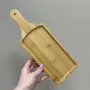 Поднос бамбуковый с ручкой 22,5х12х1,1 см S&T 8821