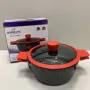 Кастрюля алюминиевая 22 см 3 л со стеклянной крышкой Bohmann BH-7353-22