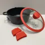 Кастрюля алюминиевая 22 см 3 л со стеклянной крышкой Bohmann BH-7353-22