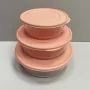 Набір круглих контейнерів для продуктів Альона 3в1 персиковий 167030