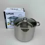 Каструля з нержавіючої сталі зі скляною кришкою 8,5л A-PLUS 1391