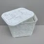 Корзинка пластиковая с крышкой Ажур 3,5 л 20,5х15,5х17,3 см Полимербыт ПБ-673/115-3,5