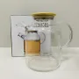 Чайник стеклянный с бамбуковой крышкой 1,8 л Stenson R92790
