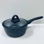 Ковш алюминиевый Ringel Zira RG-41006-20 со стеклянной крышкой 20 см 2,2 л Темно-синий (22413)
