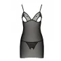 Сорочка с вырезами на груди и стринги Passion LOVELIA CHEMISE black S/M