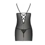Сорочка с вырезами на груди и стринги Passion LOVELIA CHEMISE black S/M