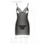 Сорочка с вырезами на груди и стринги Passion LOVELIA CHEMISE black S/M