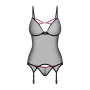 Корсет з трусиками Obsessive Novenes corset & thong розмір XS/S (SX0613)