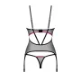 Корсет з трусиками Obsessive Novenes corset & thong розмір XS/S (SX0613)