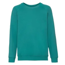 Реглан Fruit of the loom Classic raglan sweat Kids 116 см Смарагдовий (62-039-0)