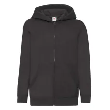 Толстовка Fruit of the loom Classic hooded sweat jacket Kids 128 см Чорний (62-045-0)