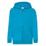 Толстовка Fruit of the loom Classic hooded sweat jacket Kids 140 см Ультрамарин (62-045-0)