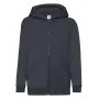 Толстовка Fruit of the loom Classic hooded sweat jacket Kids 152 см Темно-синий (62-045-0)