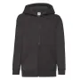 Толстовка Fruit of the loom Classic hooded sweat jacket Kids 164 см Черный (62-045-0)