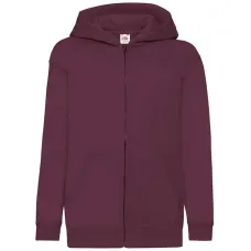 Толстовка Fruit of the loom Classic hooded sweat jacket Kids 116 см Бордовый (62-045-0)