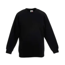 Світшот Fruit of the loom Premium raglan sweat Kids 164 см Чорний (62-033-0)