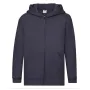 Толстовка Fruit of the loom Premium hooded sweat jacket Kids 116 см Темно-синий (62-035-0)