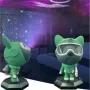 Ночник звездного неба Космическая собака Nebula Dog Projector с пультом Green