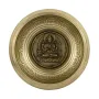 Поющая чаша Kailash Авалокитешвара Мантры Мани Двойной варджр 167х167х71 мм Бронзовый (27728)