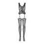 Бодистокинг Obsessive Bodystocking F221 XL/XXL Черный (SO7229)