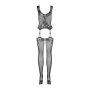 Бодистокинг Obsessive Bodystocking F221 XL/XXL Черный (SO7229)
