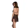 Пеньюар з трусиками Passion DELIENA CHEMISE black S/M SO8419