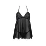Пеньюар з трусиками Passion KERRIA CHEMISE black XXL/XXXL ECO SX0490