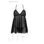 Пеньюар з трусиками Passion KERRIA CHEMISE black XXL/XXXL ECO SX0490