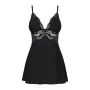 Пеньюар с трусиками Obsessive 810-BAB-1 babydoll & thong black S/M SO7152