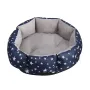 Лежак для котів собак круглий No Brand SY-2022-1208 Blue Stars S 40х18х12 см