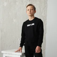 Свитшот для мальчика GBI Teens Don't look Черный 152 (13756)