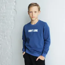 Свитшот для мальчика GBI Teens Don't look Синий 146 (13756)