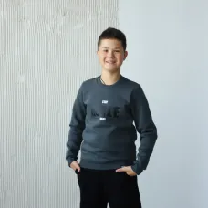 Світшот для хлопчика GBI Teens Stay Серый 140 (13767)