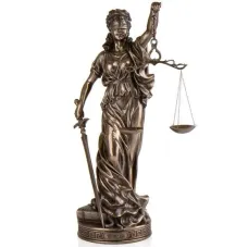 Скульптура Феміда - богиня правосуддя Veronese 65х25 см Бронзовий AL3234