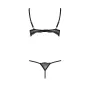 Комплект белья Passion Exclusive VALERY SET WITH OPEN BRA Black XXL/XXXL (PS25106)