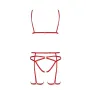 Еротичний комплект білизни Passion MAGALI SET WITH OPEN BRA S/M червоний (PS23802)