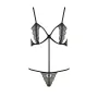 Комплект белья Passion QUENTRIS BIKINI Exclusive Black S/M (PS26602)