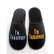 Чоловічі домашні капці Family Story I'm Ukrainian Чорний 42-43 (n0101-43e-007uk) Чоловічі домашні капці Family Story I'm Ukrainian Чорний 42-43 (n0101-43e-007uk)