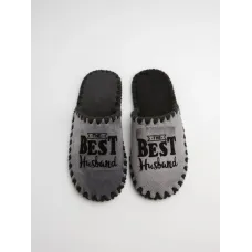 Чоловічі домашні капці Family Story The Best Husband Black Графітовий 40-41 (n0107-41f-003b) Чоловічі домашні капці Family Story The Best Husband Black Графітовий 40-41 (n0107-41f-003b)