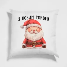 Подушка з новорічним принтом Кавун Санта-Клаус 40x40 см Різнокольоровий Подушка з новорічним принтом Кавун Санта-Клаус 40x40 см Різнокольоровий