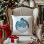 Подушка з новорічним принтом Кавун Merry Christmas 40x40 см Різнокольоровий