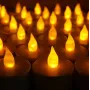Набір декоративних світлодіодних святкових свічок на батарейках OPT-TOP 24 шт Білий (2104618315)