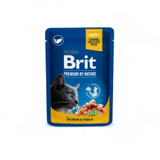 Консервы для кошек Brit Premium Cat pouch с лососем и форелью 100 г (100271 /505999) Консервы для кошек Brit Premium Cat pouch с лососем и форелью 100 г (100271 /505999)