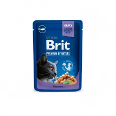Консервы для котов Brit Premium Cat pouch с треской 100 г (100272 /506002) Консервы для котов Brit Premium Cat pouch с треской 100 г (100272 /506002)