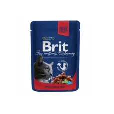 Консервы Brit Premium Cat pouch с тушеной говядиной и горошком 100 г (100270 /505982) Консервы Brit Premium Cat pouch с тушеной говядиной и горошком 100 г (100270 /505982)