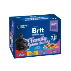 Консервы для кошек Brit Premium Cat pouch семейная тарелка из 4-х вкусов 1200 г (100278 /506255) Консервы для кошек Brit Premium Cat pouch семейная тарелка из 4-х вкусов 1200 г (100278 /506255)