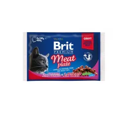 Влажный корм для кошек Brit Premium Cat pouch мясная тарелка 400 г (100277 /506262) Влажный корм для кошек Brit Premium Cat pouch мясная тарелка 400 г (100277 /506262)